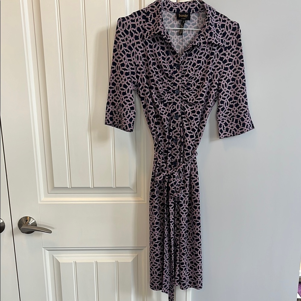 Laundry Shelli Segal Blue and Pink Women's Blouse - Dress 6